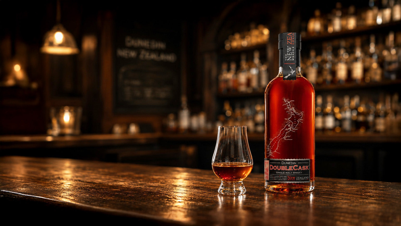 Dunedin DoubleCask single malt whisky bottle