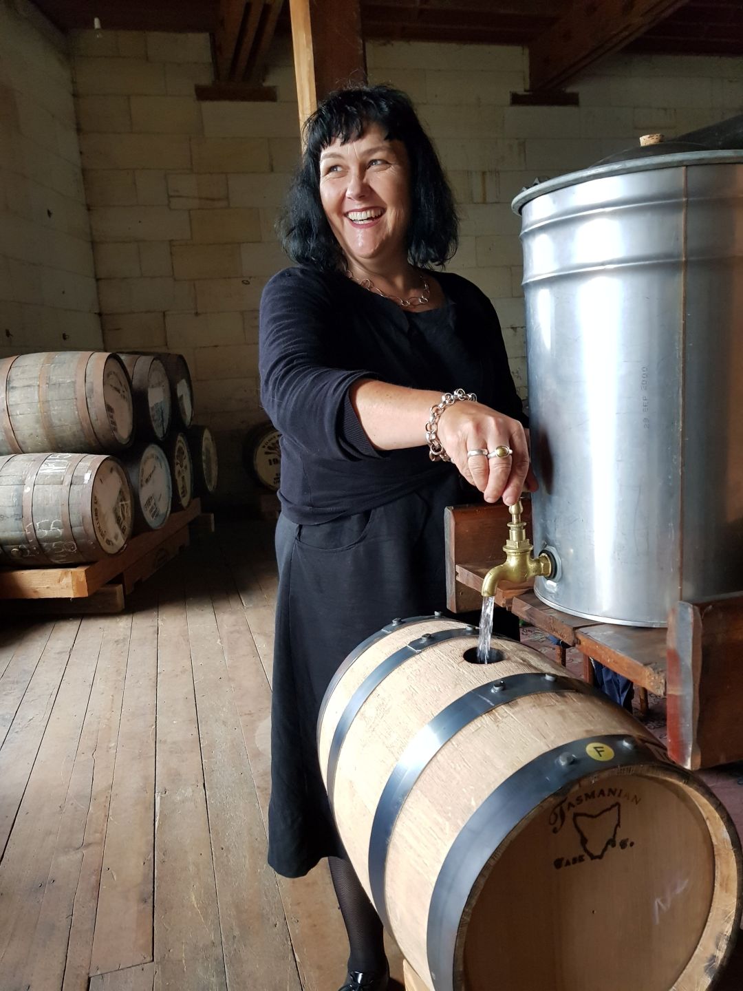 The tasting room at the Oamaru bond store
